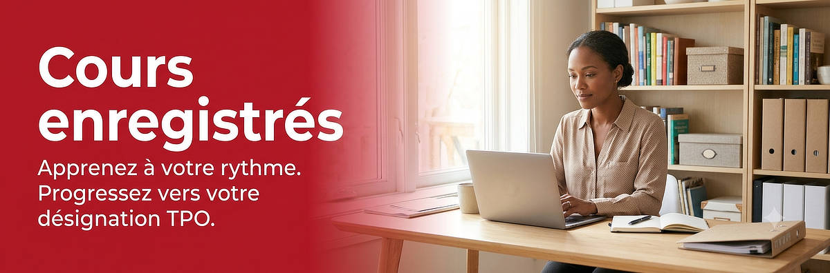 Cours enregistr&eacute;s de l&rsquo;OPC &mdash; Apprenez &agrave; votre rythme. Progressez vers votre d&eacute;signation TPO.